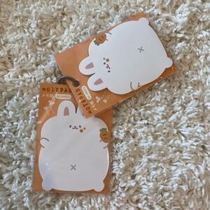 Cute Memo Pads. 2 Packs. White Multi. Animal Print. Kidcore. Easter. Gift. Gifts